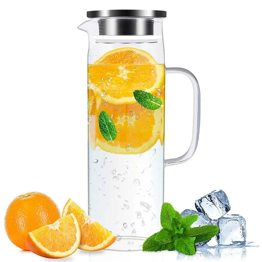 Borosilicate Glass Pitcher with Lid — 1.5L