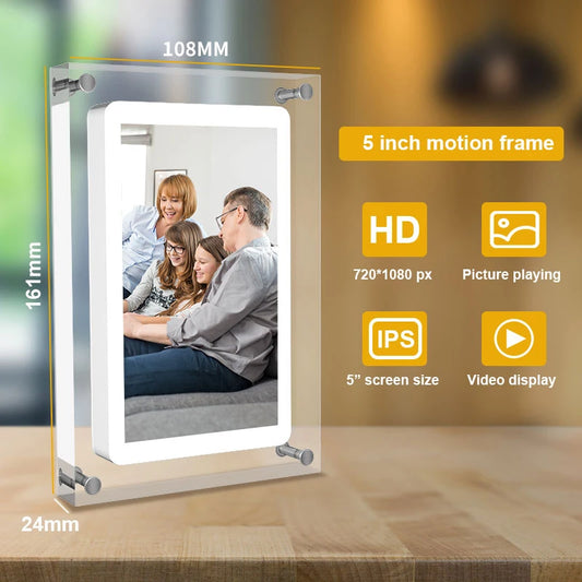 5-Inch Acrylic Digital Photo & Video Frame