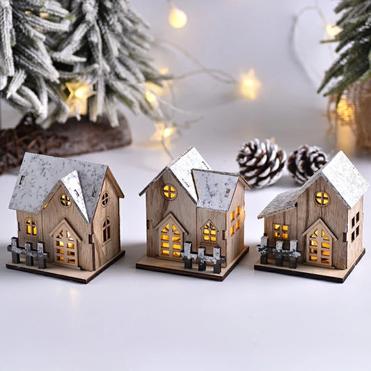 Lighted Christmas House Ornament