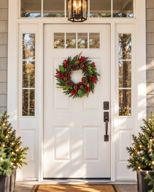 Artificial Red Berry Christmas Wreath