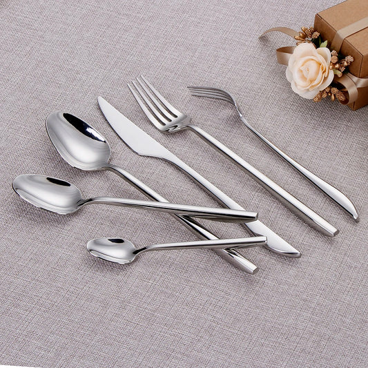 6/16/20/24/28Pcs Cutlery Set Stainless Steel 304 Tableware
