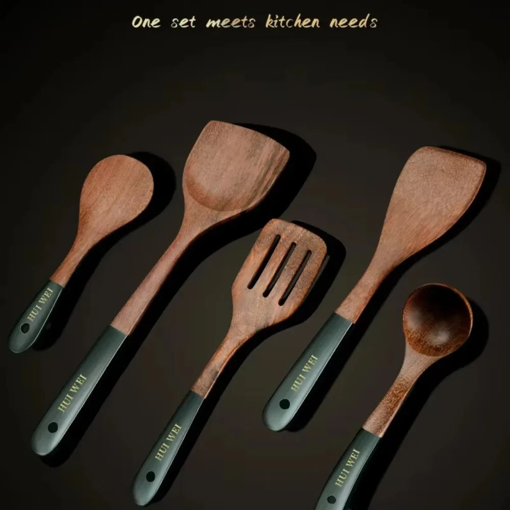 Natural Wood Kitchen Utensil Set