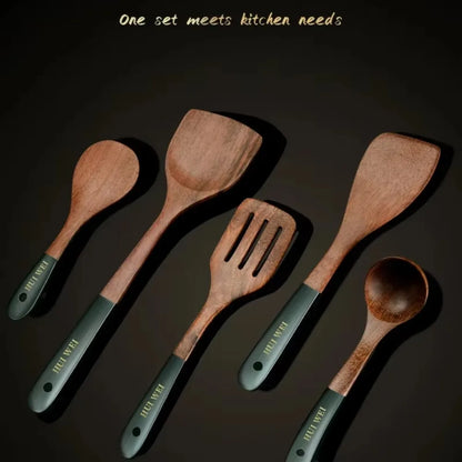 Natural Wood Kitchen Utensil Set