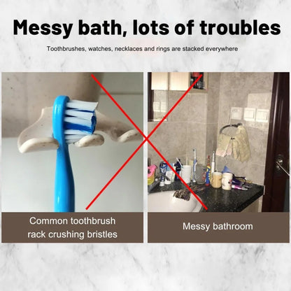 Wall Mounted Electric Toothbrush Holder & Bathroom Organizer