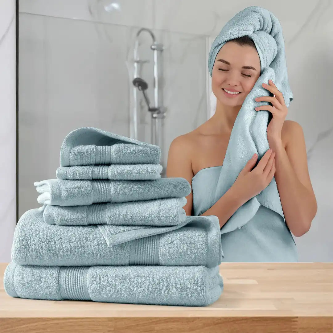 6-Piece Cotton Bath Towel Set