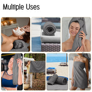 Lux Decor 6-Piece Bath Towel Set – 100% Cotton, 525 GSM, Ultra-Soft & Absorbent