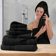 Lux Decor 6-Piece Bath Towel Set – 100% Cotton, 525 GSM, Ultra-Soft & Absorbent