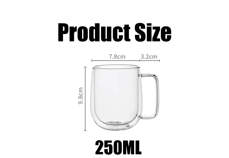 Double-Wall Borosilicate Glass Cups