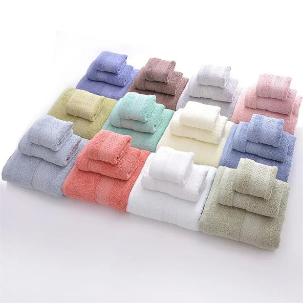 Combed Cotton Towel Set - 17 Colors