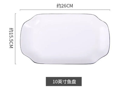 Black-Rim Ceramic Tableware