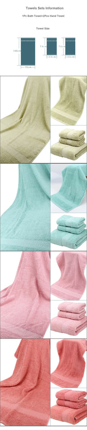 Combed Cotton Towel Set - 17 Colors
