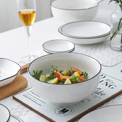 Black-Rim Ceramic Tableware