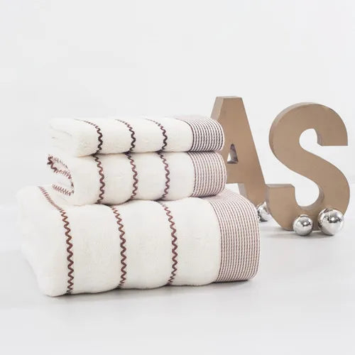 3 Pieces Towel Set - 2 Face and 1 Bath Towels