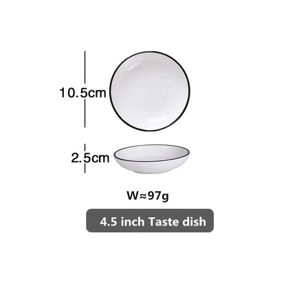 Black-Rim Ceramic Tableware