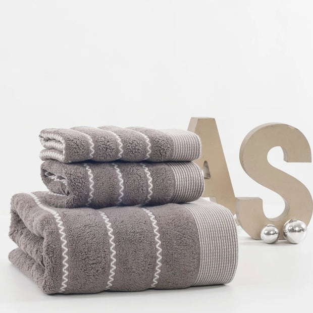3 Pieces Towel Set - 2 Face and 1 Bath Towels