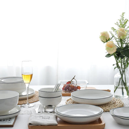Black-Rim Ceramic Tableware