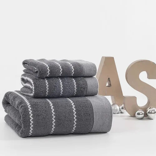 3 Pieces Towel Set - 2 Face and 1 Bath Towels