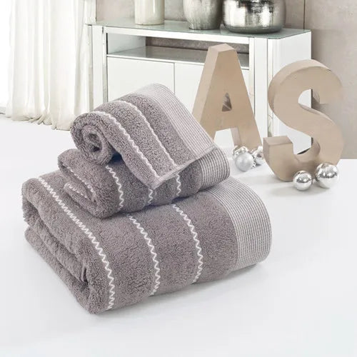 3 Pieces Towel Set - 2 Face and 1 Bath Towels