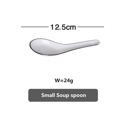 Black-Rim Ceramic Tableware