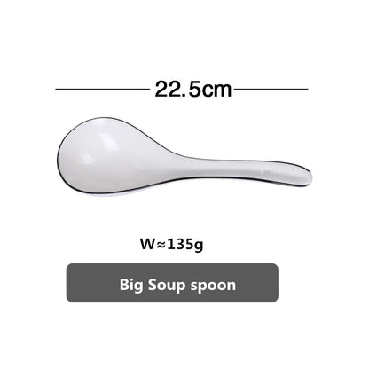 Black-Rim Ceramic Tableware