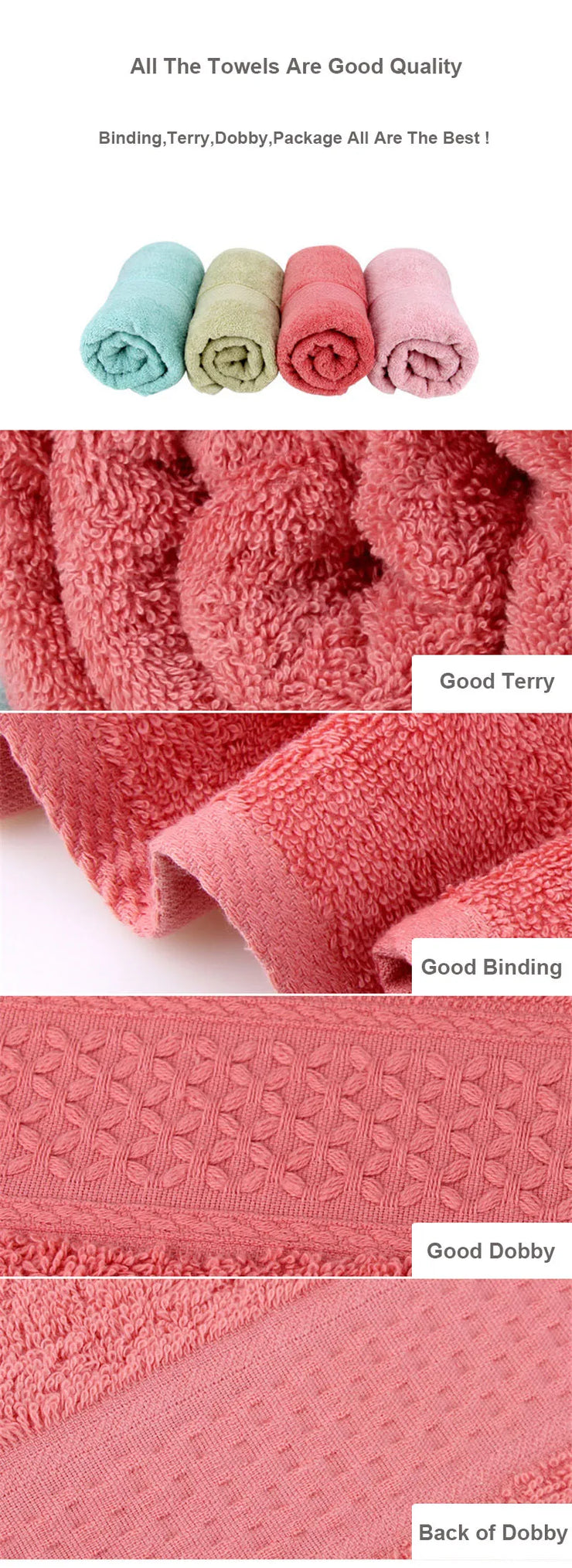 Combed Cotton Towel Set - 17 Colors