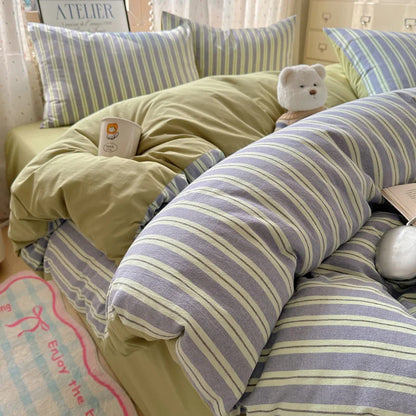 100% Cotton Plaid Duvet Cover