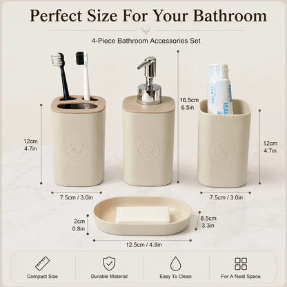 4-Piece Bathroom Accessory Set