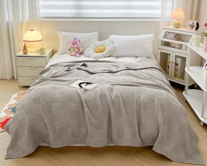 Cotton Waffle Throw Blanket