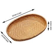 Handcrafted Oval Rattan Basket