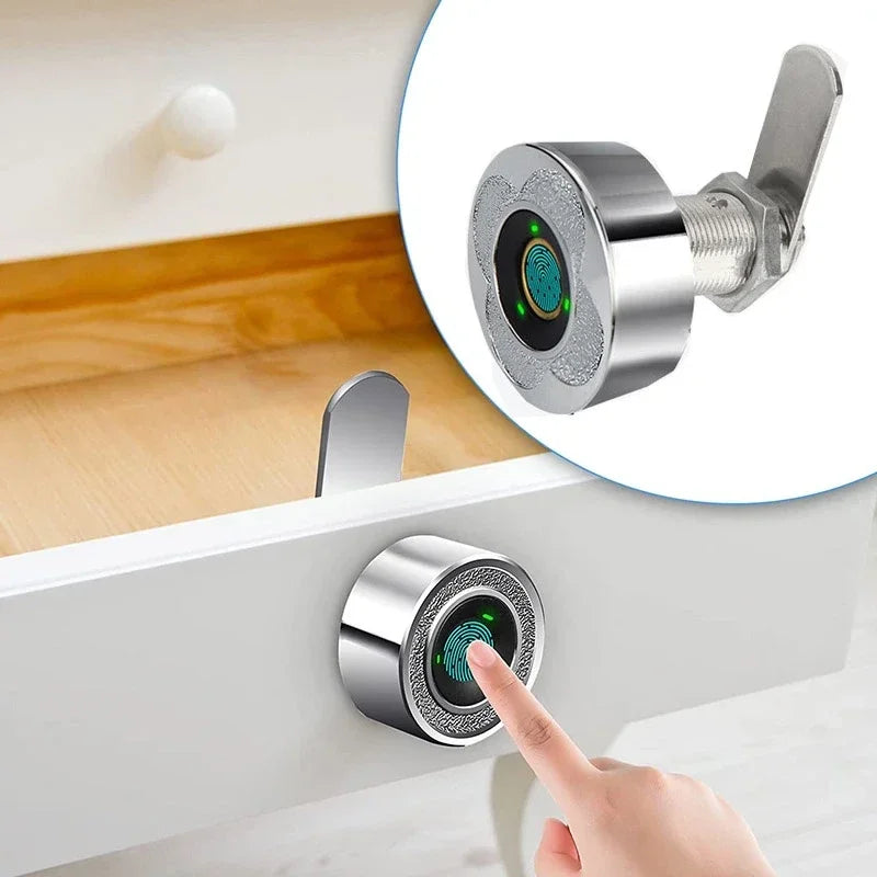 Smart Fingerprint Lock Drawer Lock Office Metal Furniture Keyless Electronic Cabinet Lock USB Charging Biometric Mailbox Lock