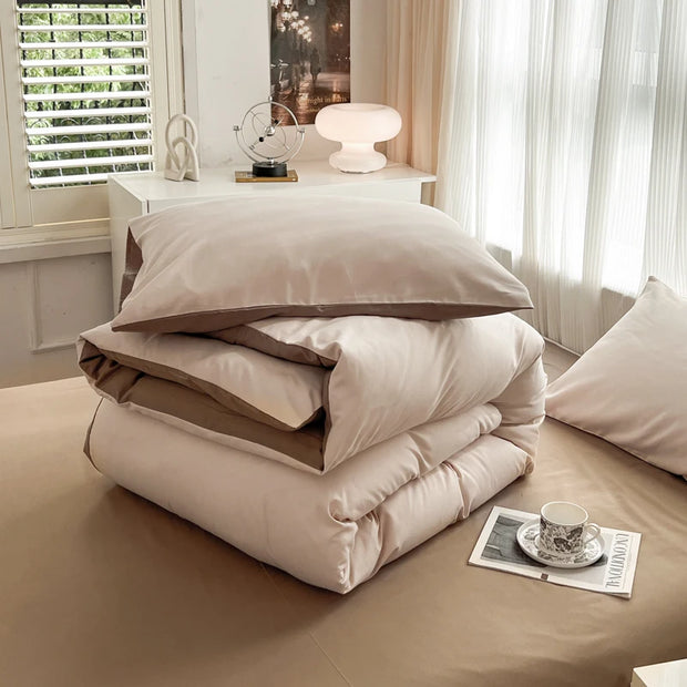 4 Pieces 2 Side Color Bedding Set