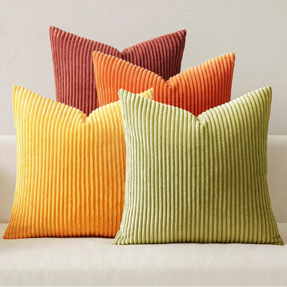 Set of 4 Textured Boho Pillow Covers