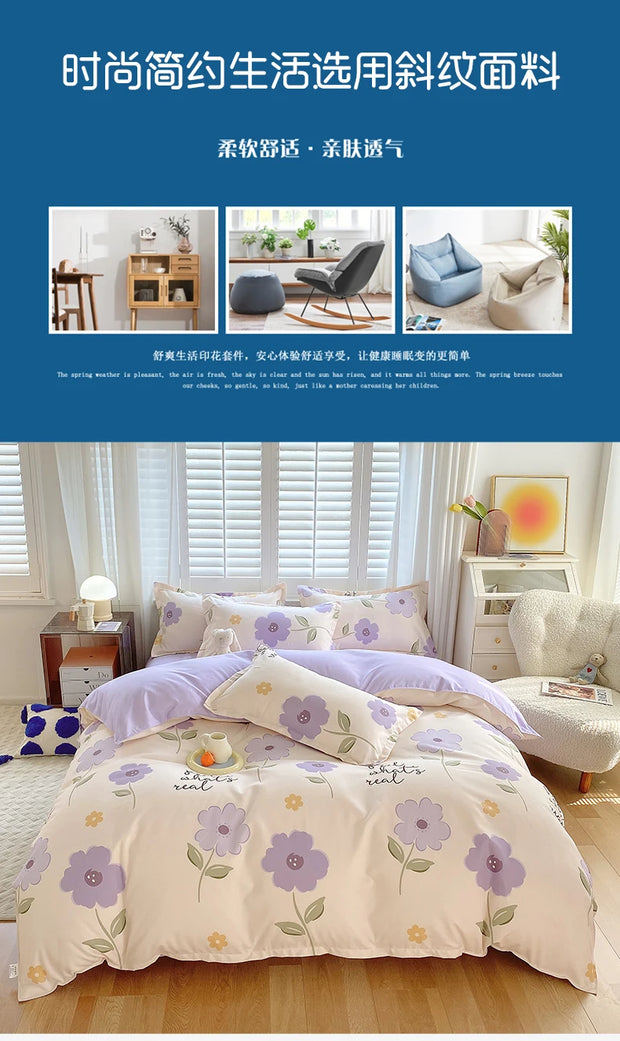 4 Pieces Bedding Set