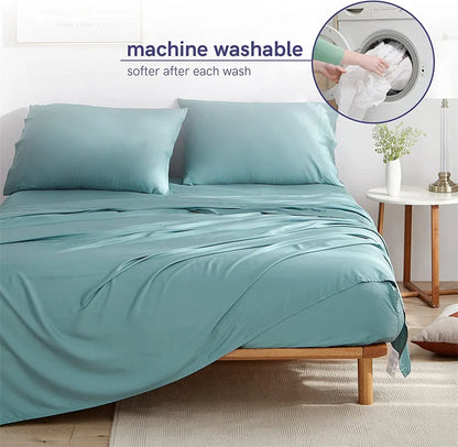 100% Pure Bamboo Bed Sheet Set – 4 or 6 Pieces