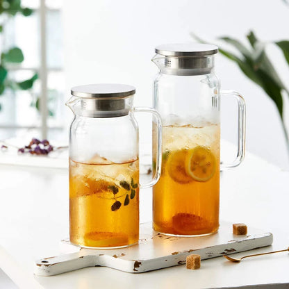 Borosilicate Glass Pitcher with Lid — 1.5L