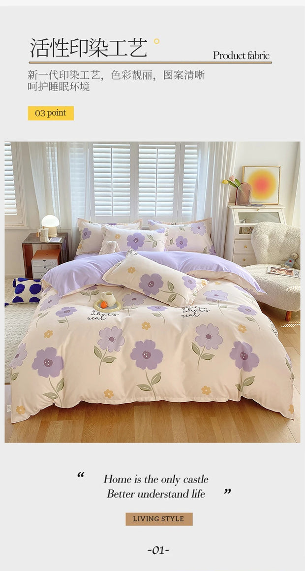 4 Pieces Bedding Set