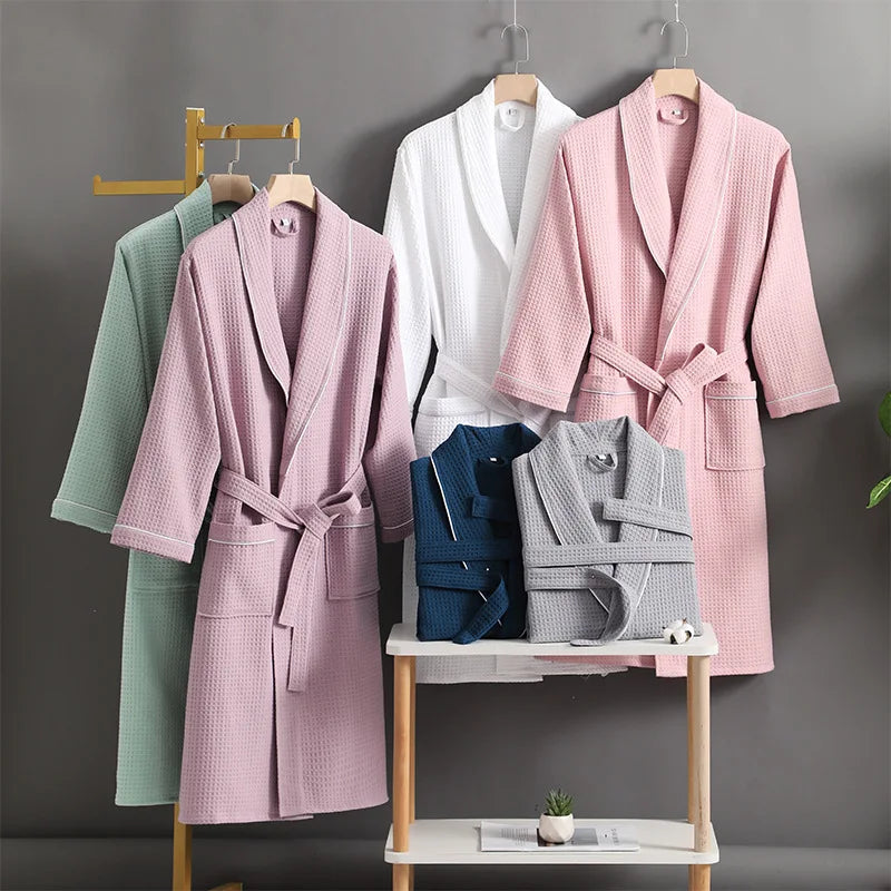 Cotton Waffle Weave Bathrobe
