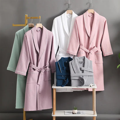 Cotton Waffle Weave Bathrobe