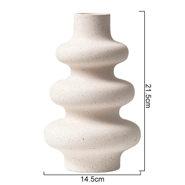 Nordic Ins Ceramic Vase Home Decor Plant Pot Flower Living Room Office Desktop Garden Crafts Decoration Accessories