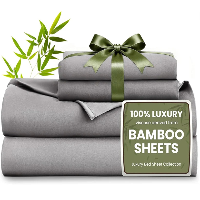 100% Pure Bamboo Bed Sheet Set – 4 or 6 Pieces