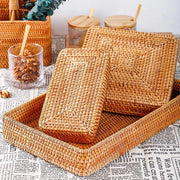 Handwoven Storage Basket - Rattan Tray
