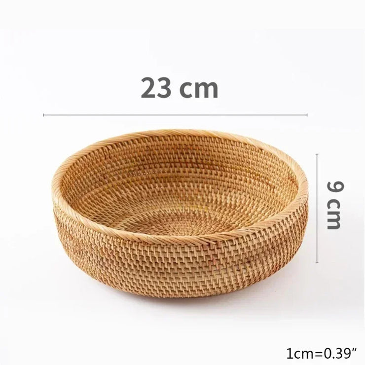 Handwoven Storage Basket - Rattan Tray