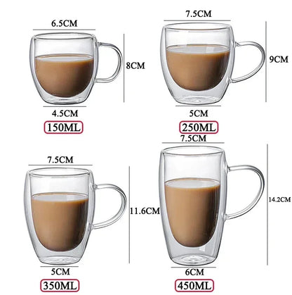 Double-Wall Borosilicate Glass Cups