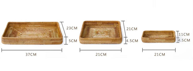 Handwoven Storage Basket - Rattan Tray