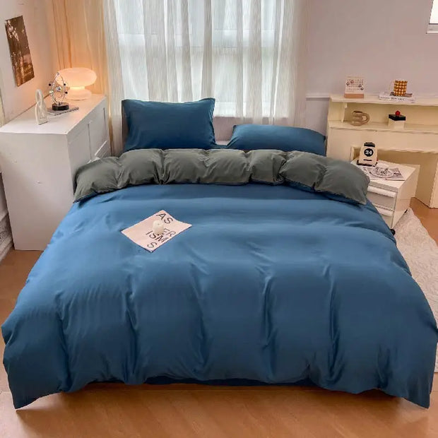 4 Pieces 2 Side Color Bedding Set