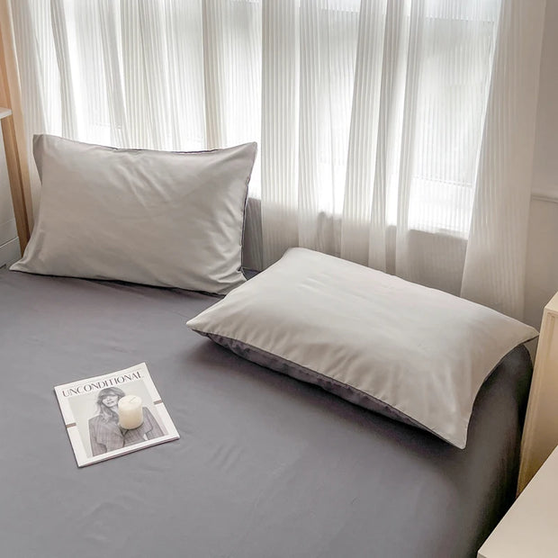 4 Pieces 2 Side Color Bedding Set