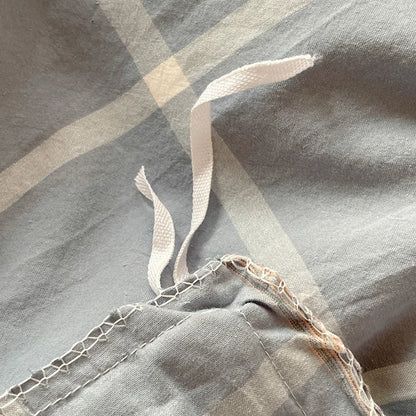 100% Cotton Plaid Duvet Cover