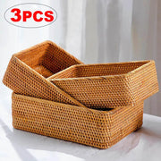 Multipurpose Rectangular Wicker Storage Basket