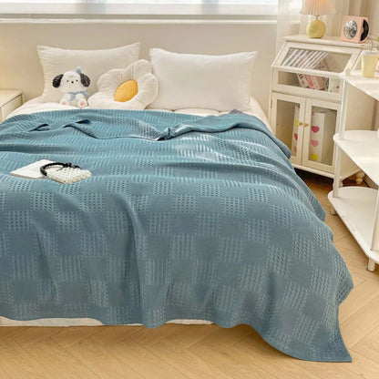 Cotton Waffle Throw Blanket