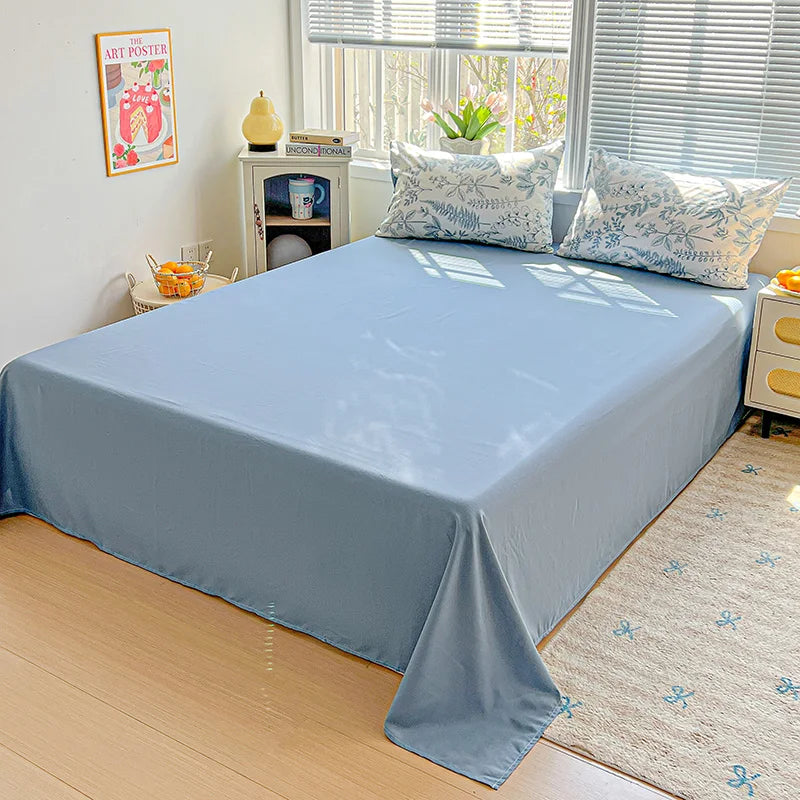 Floral Printed Bedding Set – Duvet Cover with Flat Sheet & Pillowcases